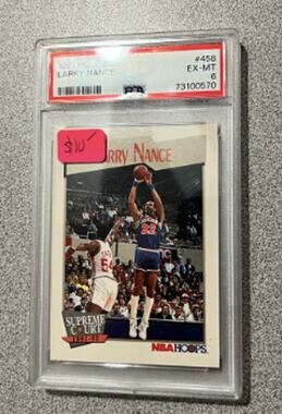 1991 NBA Hoops Larry Nance #458 Supreme Court PSA 6 EX-MT
